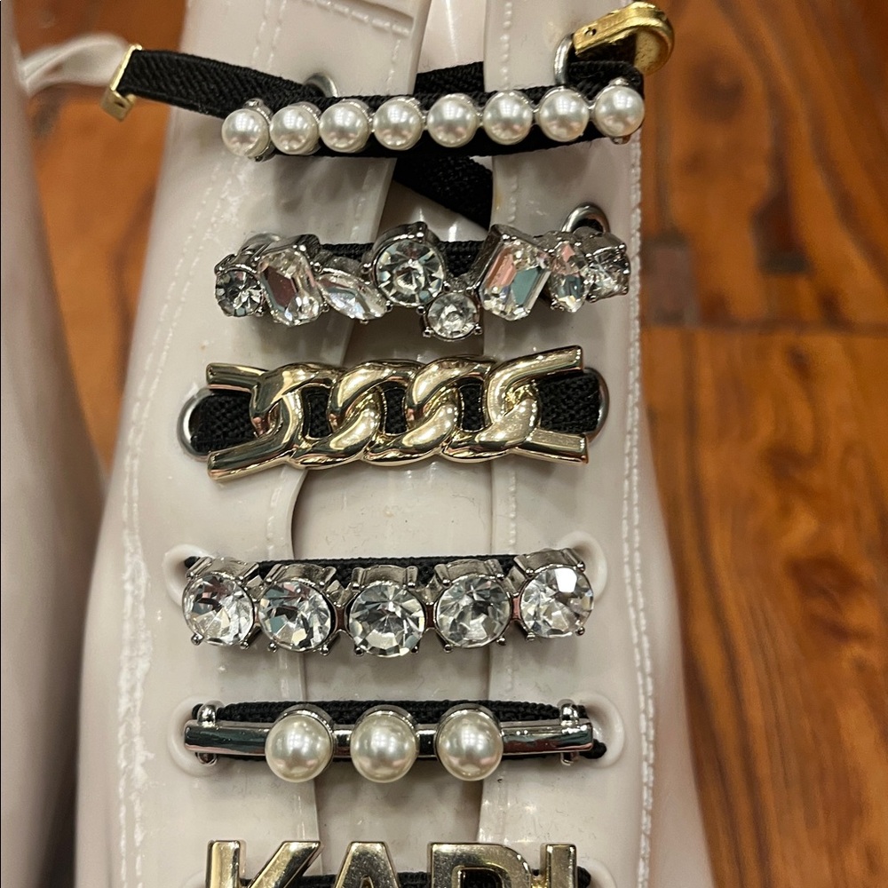 Karl Lagerfeld Bedazzled Rain Boot Size 10 - Picture 4 of 12